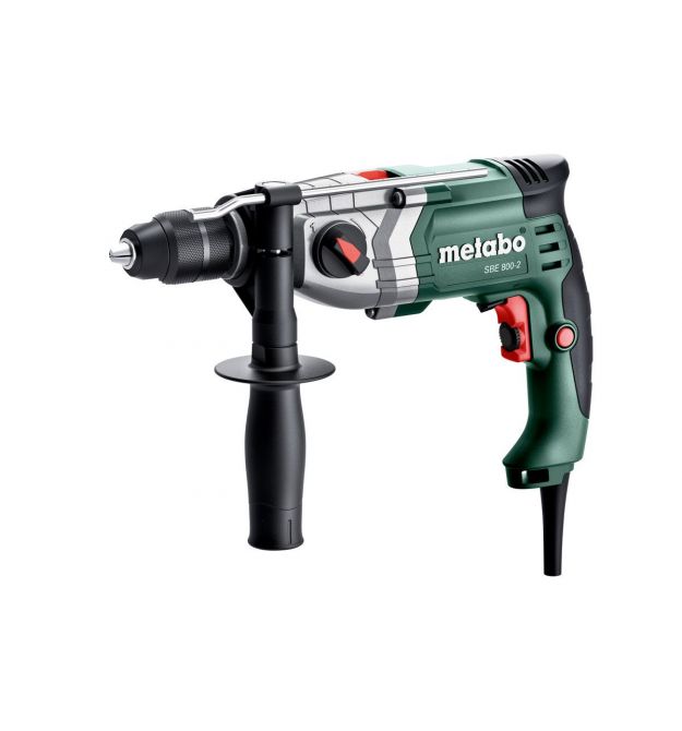 Metabo Дрель ударная SBE 800-2, 800Вт, ШЗП 1.5-13мм, 0-1200•0-3200об•мин, 2.3кг