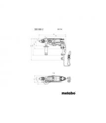 Metabo Дрель ударная SBE 800-2, 800Вт, ШЗП 1.5-13мм, 0-1200•0-3200об•мин, 2.3кг
