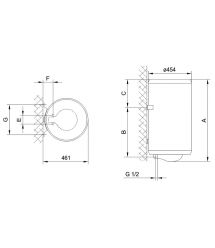 Tiki Водонагреватель TG50NPrime50V9, 50 л, круглый, мех. упр-ние, C, 700142