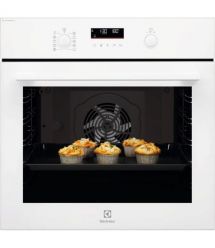 Electrolux Духовой шкаф Electrolux электрический, 72л, A+, пар, дисплей, конвекция, телескопические направляющие, белый