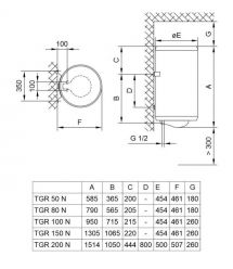 Tiki Водонагреватель Prime M, 100L, мех. упр-ние, С, 700173
