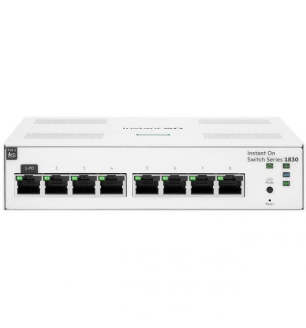 HPE Комутатор Aruba Instant On 1830 8G Switch, 8xGE, LT Warranty