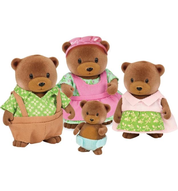 Li`l Woodzeez Набор фигурок - Семья Медведей