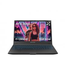 Dream Machines Ноутбук RG3050-15 15.6FHD IPS, Intel i7-12650H, 32GB, F1TB, NVD3050-4, DOS, черный