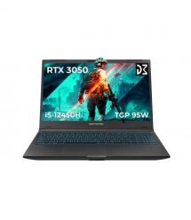 Dream Machines Ноутбук RG3050-15 15.6FHD IPS, Intel i5-12450H, 16GB, F1TB, NVD3050-4, DOS, черный