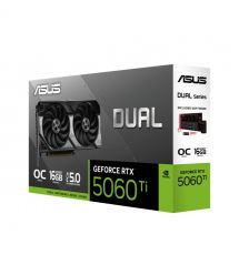 ASUS Видеокарта GeForce RTX 5060 TI 16GB GDDR7 OC DUAL-RTX5060TI-O16G