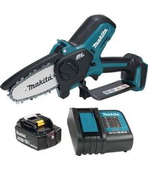 Makita Пила цепная аккумуляторная LXT DUC101SF 18В акб 1х2А·час ЗП DC18SD 10см 2кг
