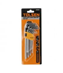 Tolsen Ключи шестигранные, набор 9шт, TORX10-50, CrV