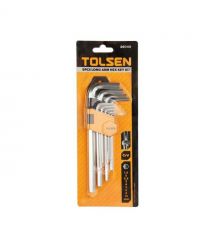 Tolsen Ключи шестигранные, набор 9шт, длинные, 1.5-10мм, CrV