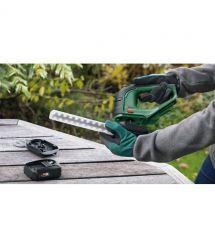 Bosch Ножницы для травы аккумуляторные AdvancedShear 18V-10 + насадка кусторез 10/20см шаг реза 8мм 1xPBA 2.0Ah 2.45кг