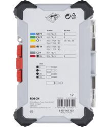 Bosch Биты Extra Hard Screwdriver Bit Set, набор 46шт, магнитный битодержатель, PH, PZ, T, SL, HEX, кейс