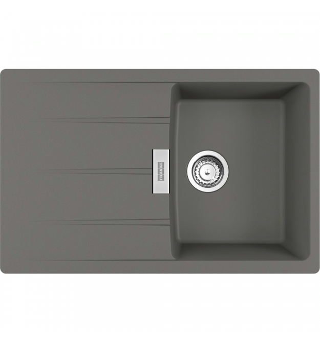 Franke Мойка кухонная Centro, фрагранит, прямоуг., с крылом, 780х500х200мм, чаша- 1, накладная, CNG 611-78, серый камень