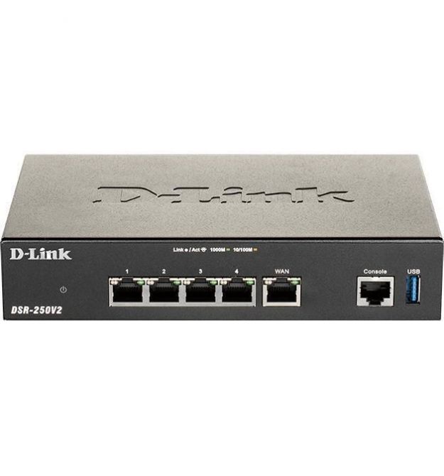 D-Link Мультисервисный маршрутизатор DSR-250V2 4xGE LAN, 1xGE WAN