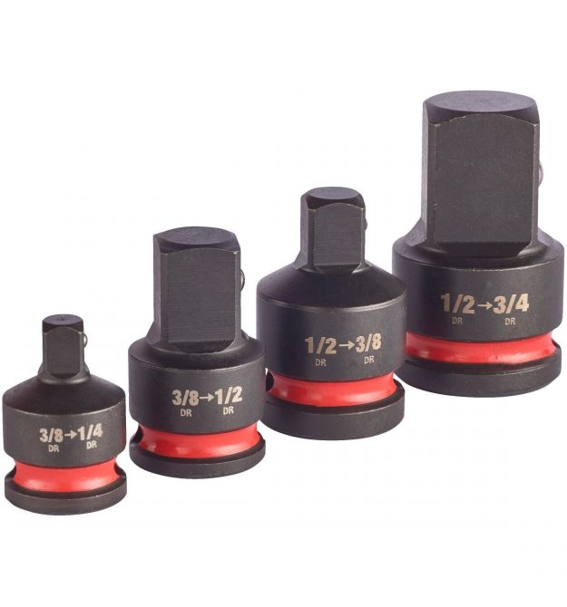 Milwaukee Переходник, набор 4шт, 1/2"-3/4", 1/2"-3/8", 3/8"-1/2", 3/8"-1/4", для торцевых головок