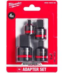 Milwaukee Переходник, набор 4шт, 1/2"-3/4", 1/2"-3/8", 3/8"-1/2", 3/8"-1/4", для торцевых головок