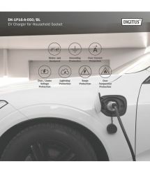 Digitus Зарядное устройство EV Single Phase, 3.7kW, 5 m, Schuko to Type 2, з блоком керування та індикуації заряду