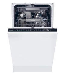 Haier Посудомоечная машина Haier встраиваемая, 10компл., A+++, 45см, дисплей, инвертор, 3я корзина, белый