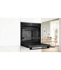 Bosch Духовой шкаф Bosch электрический, 71л, A+, дисплей, конвекция, пар, телескопические направляющие, черный