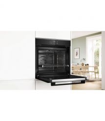 Bosch Духовой шкаф Bosch электрический, 71л, A+, дисплей, конвекция, пиролиз, телескопические направляющие, черный