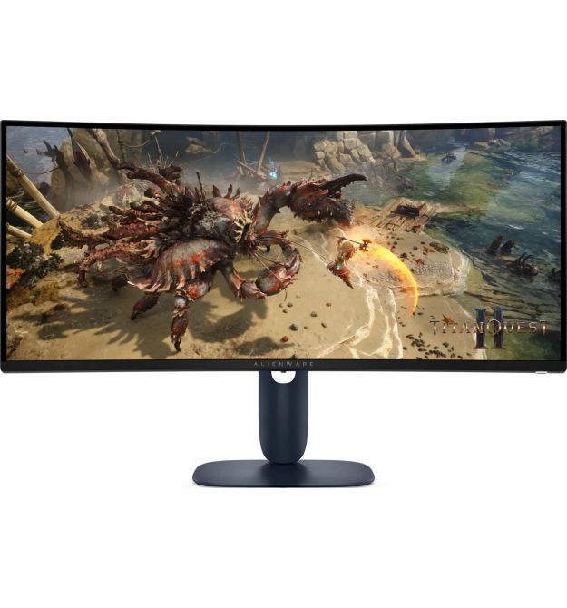Dell Монитор 34" AW3425DWM 2xHDMI, DP, USB, VA, 3440x1440, 21:9, 180Hz, 1ms, DCI-P3 95%, CURVED, Adaptive-Sync, HDR 400