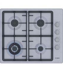 Bosch Варочная поверхность Bosch газовая, 60см, чугун, WOK, нерж