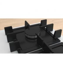 Bosch Варочная поверхность Bosch газ на стекле, 60см, чугун, белый