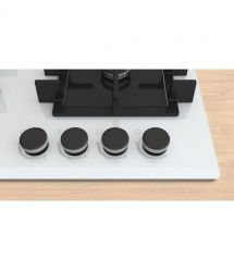 Bosch Варочная поверхность Bosch газ на стекле, 60см, чугун, белый