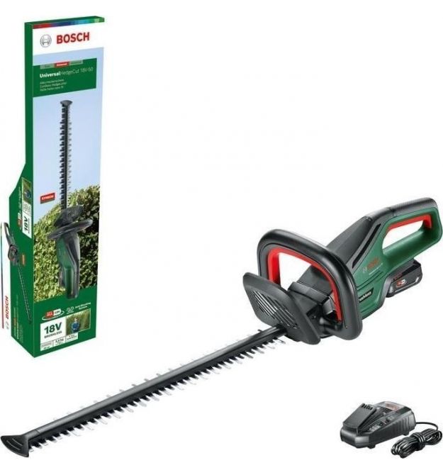 Bosch Кусторез аккумуляторный UniversalHedgeCut 18V-50 18В АКБ 1х2.5А·час 50мм шаг реза 20мм ЗП AL1830CV 2.6кг