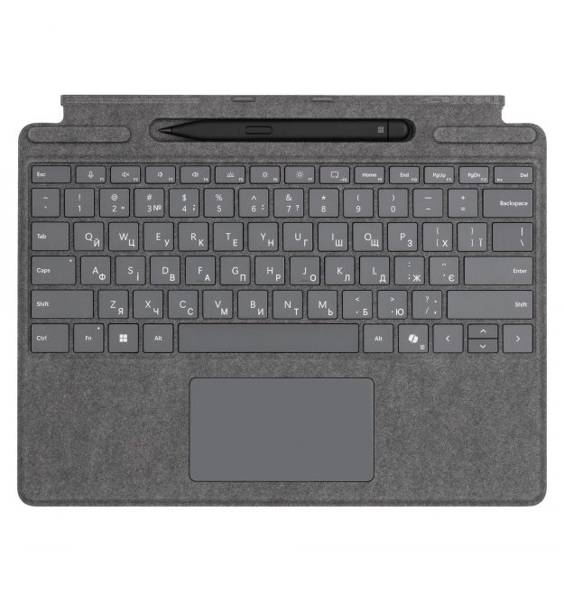 Microsoft Surface Клавиатура для планшета Surface Pro со стилусом Surface Pro Keyboard with Slim Pen, платиновая