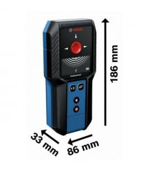 Bosch Детектор аккумуляторный GMS 120-27 Professional до 120мм, 2ААх1.5В, IP54, чехол, 0.24кг
