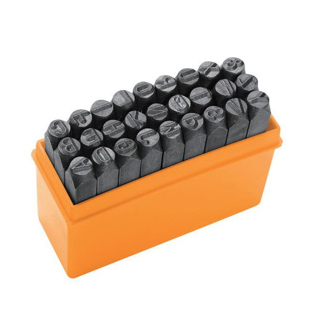 Tolsen Буквы для штамповки, набор 27шт, латинские буквы, 6х62мм, HRC 48-52