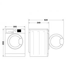 Indesit Стирально-сушильная машина Indesit фронтальная, 7(5)кг, 1200, A, 54см, дисплей, белый