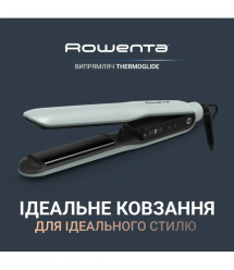 Rowenta Випрямитель Thermoglide, темп.режимов-5, 150-230С, дисплей, ионизация, титан, светло-зеленый