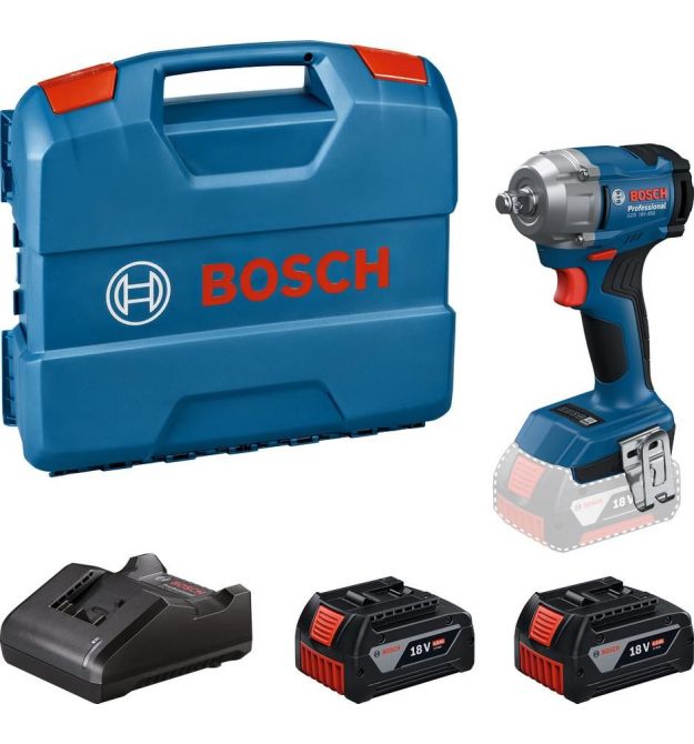 Bosch Гайковерт ударный Bosch IDS GDS 18V-350 18В 2x4А·час до 3400об·мин 85/200/350Нм квадрат 1/2" ЗП GAL 18V-20 кейс 1.1кг