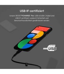 Belkin Кабель USB-A - USB-C силиконовый, с клипсой, 3m Black