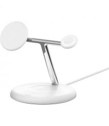 Belkin Беспроводное зарядное устройство 3in1 Magnetic Qi2 15Вт, белый