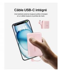 Belkin Портативное зарядное устройство Power Bank 10000мАч, 20Вт, USB-C, розовый
