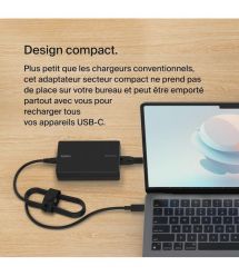 Belkin Зарядное устройство сетевое 100Вт USB-С GAN PD PPS, кабель USB-C 2м, черный OEM