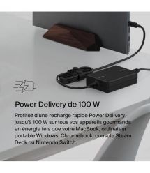 Belkin Зарядное устройство сетевое 100Вт USB-С GAN PD PPS, кабель USB-C 2м, черный OEM