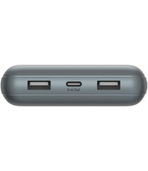 Belkin Портативное зарядное устройство Power Bank 20000мАч, 15Вт, 2хUSB-A/USB-C, серый