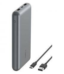 Belkin Портативное зарядное устройство Power Bank 20000мАч, 15Вт, 2хUSB-A/USB-C, серый