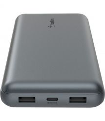 Belkin Портативное зарядное устройство Power Bank 10000мАч, 15Вт, 2хUSB-A/USB-C, серый
