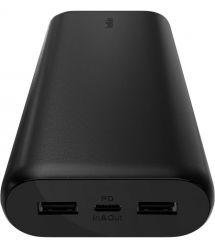 Belkin Портативное зарядное устройство Power Bank 20000мАч, 20Вт, 2хUSB-A/USB-C, черный