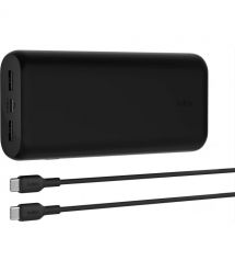 Belkin Портативное зарядное устройство Power Bank 20000мАч, 20Вт, 2хUSB-A/USB-C, черный