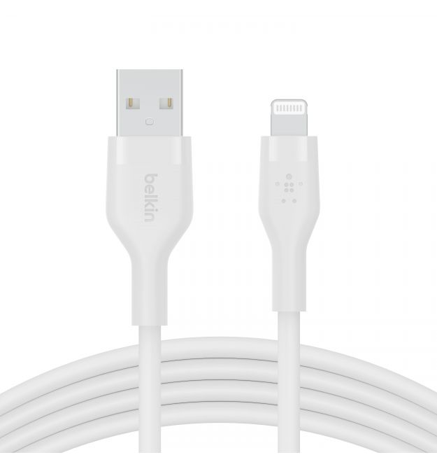 Belkin Кабель USB-A - Lightning силиконовый, с клипсой, 1м, белый