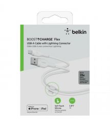Belkin Кабель USB-A - Lightning силиконовый, с клипсой, 1м, белый