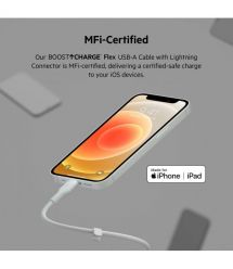 Belkin Кабель USB-A - Lightning силиконовый, с клипсой, 1м, белый