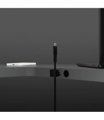 Belkin Кабель USB-A - Lightning витой, силиконовый, с ремешком на магните, 1м, черный