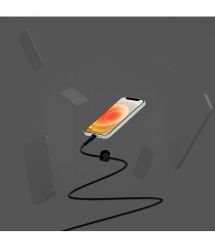 Belkin Кабель USB-A - Lightning витой, силиконовый, с ремешком на магните, 1м, черный