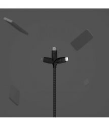 Belkin Кабель USB-A - Lightning витой, силиконовый, с ремешком на магните, 1м, черный